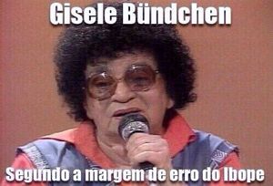 Aracy de Almeida, cantora e jurada do programa Silvio Santos - Representando a margem de erro dos institutos de pesquisas.